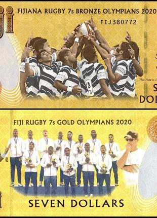 Фиджи / Fiji Islands 7 Dollars 2022 Pick 122а UNC Commemorative