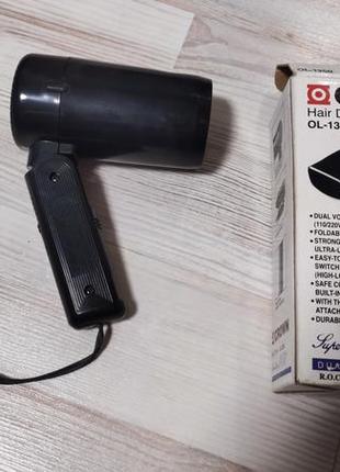 Фен дорожный crown hair dryer" ol-1350 с