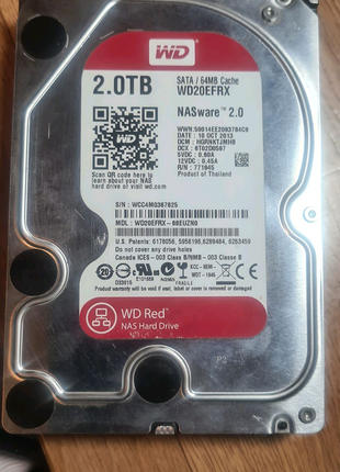 WD Red 2Tb NASware 2.0 WD10EFRX 64mb