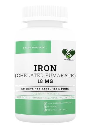 Хелат железа фумарат 18 мг. Premium витамины Iron Chelated Fum...