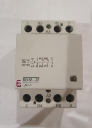 Контактор ETI RD 63-22 230V AC/DC 63A (AC1) 2464030