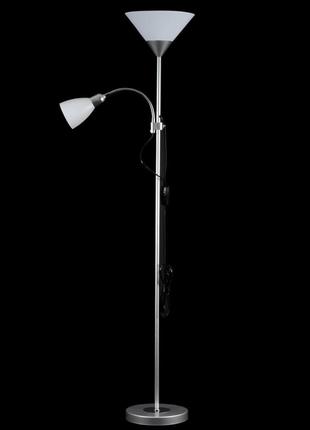 Світильник підлоговий торшер у стилі лофт на дві лампи хром