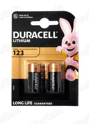 Батарейка литиевая DURACELL Ultra Lithium CR123 (3V). (2 pcs/B...