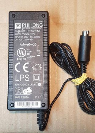 Блок питания адаптер phihong 12v 3a PSM36W-120TW