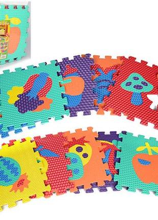 Дитячий килимок мозаїка Овочі, фрукти M 2622 матеріал EVA