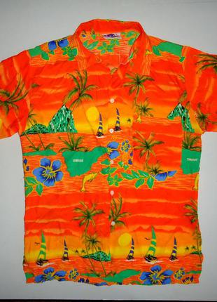 Рубашка гавайская g&a гавайка размер (m-l)
