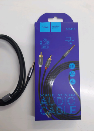Audio кабель Hoco UPA10 два тюльпани- 3.5mm