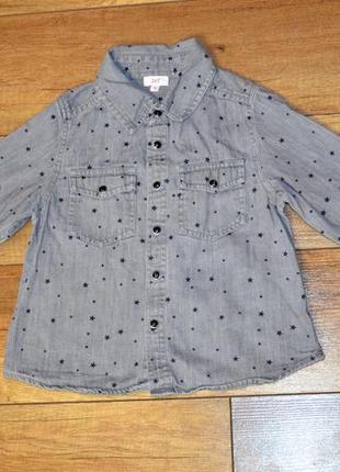 Сорочка, рубашка джинс хлопчику zef на 2-3 роки, 92-98 см