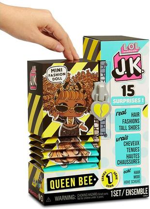 L. o.l. surprise jk queen bee mini fashion doll with 15 surpri...