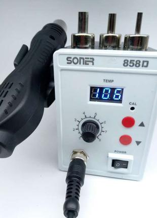 Паяльная станция Soner 858d термовоздушная фен
