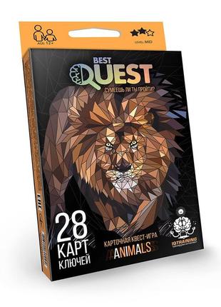 Карточная квест-игра danko toys best quest. animals (рус) (bq-...