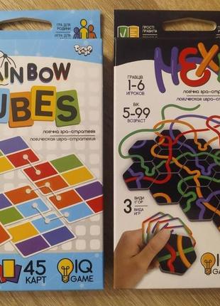Комплект мини-игр danko toys hexis и brainbow cubes