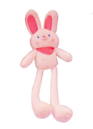 Брелок Растягивающийся кролик с длинными ушками 30 см, розовый