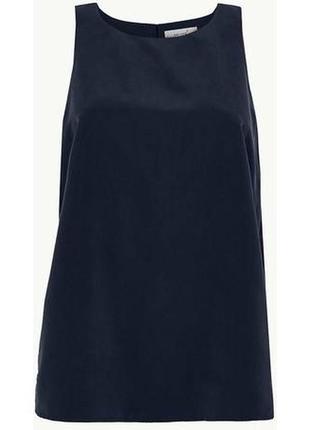 Стильна синя блуза без рукавів marks&spencer