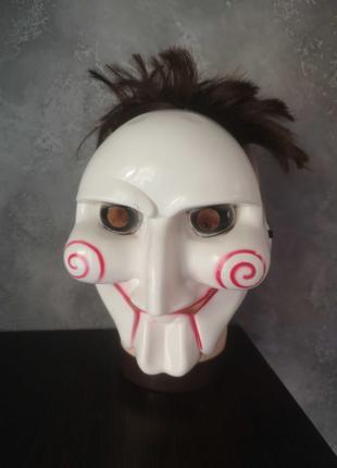 Взрослая карнавальная маска пила Джон Крамер хелоуин хэлоуин н...