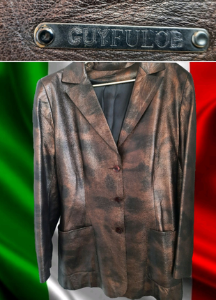 Італійський шкіряний піджак GuyFulop p.XL