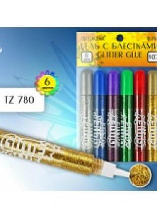 Клей с блестками 6 цветов
