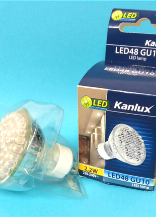 Лампа с диодами LED Kanlux MR16 2,2 W 6200-6800K GU10-CW, LED48