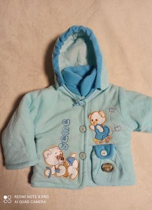 Тепла куртка на хлопчика 9-12 місяців