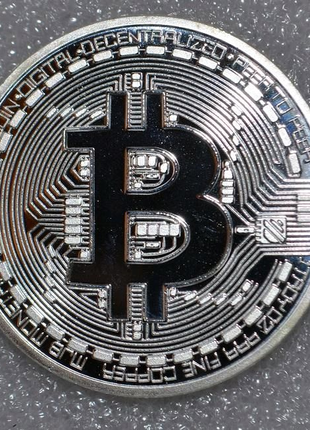 Сувенирная монета Bitcoin Биткоин криптовалюта