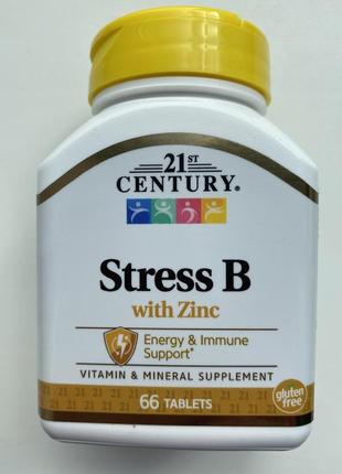 Вітамінами групи в 21st ty century, stress b with zinc, 66 tab...