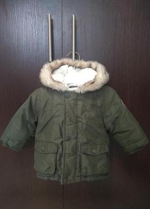 Зимняя куртка парка на мальчика на рост 62/68 см