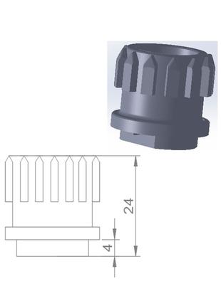 Муфта для мясорубки Bosch, (753348) 3d печать