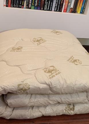 Одеяло двуспальное Евро 200х215см|Pure Wool/Овечая шерсть|Ковд...