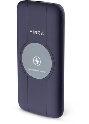 Батарея универсальная мобильная Vinga 10000 mAh Wireless QC3.0...