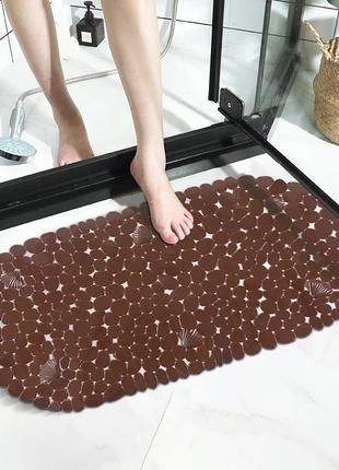 Силиконовый коврик для ванны Bathlux овальной формы, нескользя...