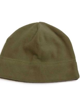 Флісова тактична шапка для армії зсу зелена, Армійська тепла з...