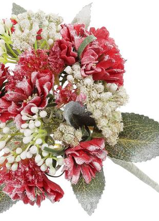 Декоративный искусственный цветок Гортензия, 24 см, цвет - кра...