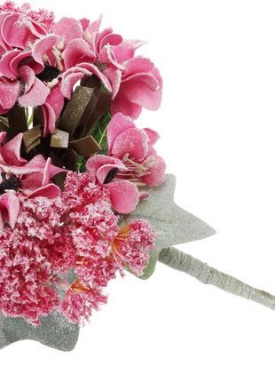 Декоративный искусственный цветок Гортензия, 27 см, цвет - све...