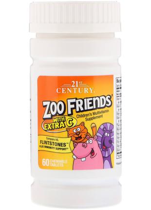 Мультивитамины для детей Zoo Friends 60 табл. 21st Century США