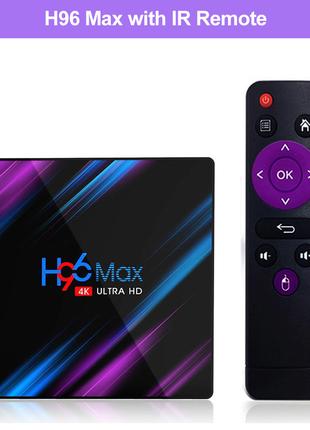 H96 MAX 4/32Gb cмарт тв приставка для телевизора андроид тв бо...