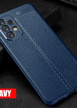 Шкіряний чохол Leather Skin Case для Samsung a53 5G NAVY