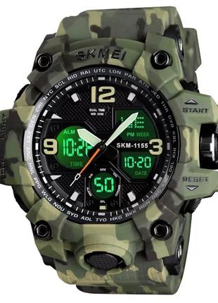 Спортивные часы SKMEI 1155B Зеленый камуфляж