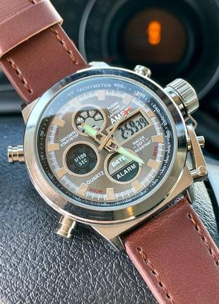 Чоловічий наручний годинник amst 3003ac black-brown wristband