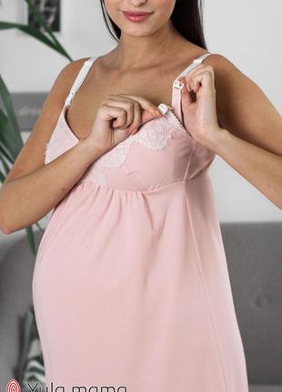Ночнушка с кружевом для беременных и кормящих мам