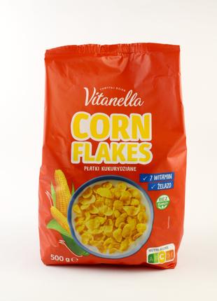 Кукурузные хлопья Vitanella Corn Flakes, 500гр (Польша)