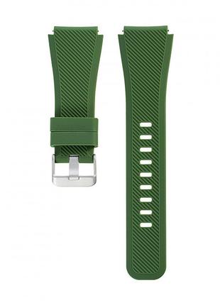 Силиконовый ремешок Watchbands для Samsung Gear S3 Тёмно-зеленый