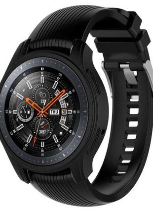 Силиконовый чехол Watchbands для Samsung Gear S3 Черный