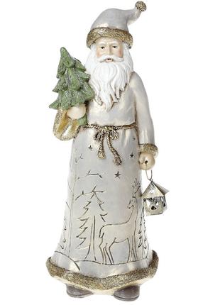 Декоративная статуэтка Санта, 31.5см, цвет - шампань