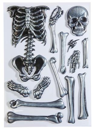 Объемные наклейки. скелет скелетик Halloween хеллоуин
