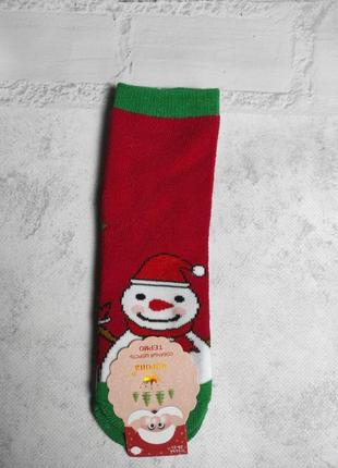 Шкарпетки махрові новорічні сніговік