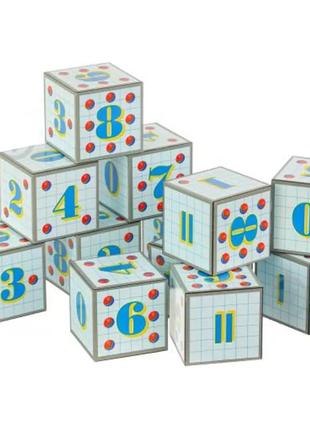 Кубики Гамма "Арифметика" набор из 12 кубиков в полипропиленов...