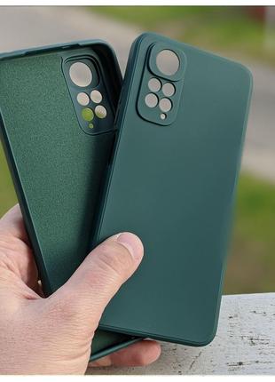 Xiaomi Redmi Note 11 | 11s 4G силиконовый чехол микрофибра Green