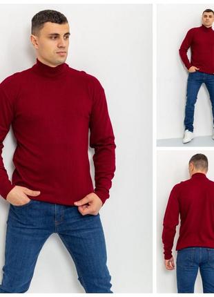 Турція! 🔥розпродаж! светр чоловічий однотонний колір бордо, l ...