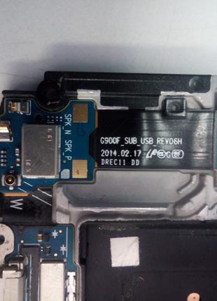 Шлейф для Samsung G900F з конектором зарядки і компонентами