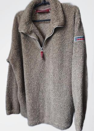 Флисовый плюшевый винтажный свитер donnay